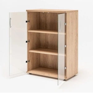 MDD Office Furniture Quando Office Cabinet w/Glass Doors