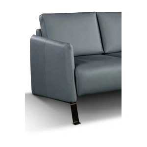Diven Living Quarzo Leather Sofa, Spessorato Cobalto