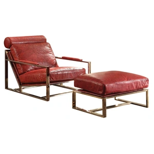 AF Modern Quinto Accent Chair, Antique Red