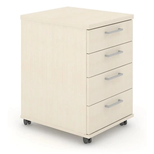 NARBUTAS Optima Office Mobile Pedestal w/4 Foil Wrapped Drawers