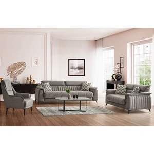 Empire Furniture, USA Rabat Chenille Convertible Storage Loveseat, Grey