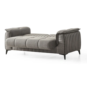 Empire Furniture, USA Rabat Chenille Convertible Storage Loveseat, Grey