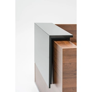 MDD Office Furniture Tera 65-inch Straight Small Reception Desk w/LED Light