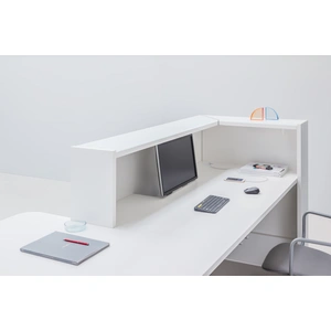 MDD Office Furniture Linea 96-inch Large Reception Desk w/Left Counter Top