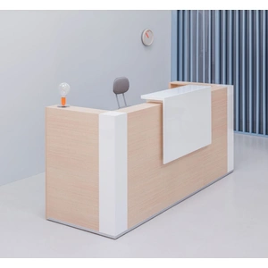 MDD Office Furniture Tera 119-inch Medium Reception Desk w/Light Panel & Corner Units