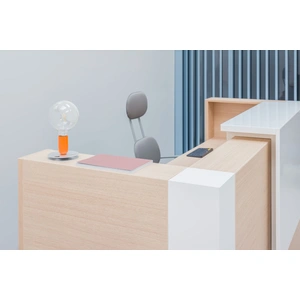 MDD Office Furniture Tera 111-inch Medium Reception Desk w/Light Panel & Corner Units