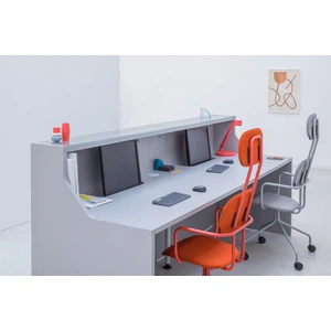 MDD Office Furniture Linea 81-inch Straight Small Reception Desk