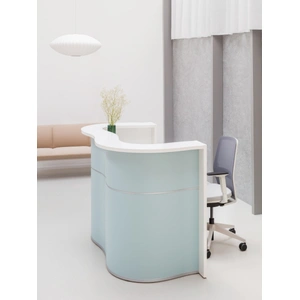 MDD Office Furniture Wave 64-inch Straight Counter Reception Desk