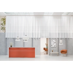 MDD Office Furniture Wave 99-inch Straight Counter Reception Desk