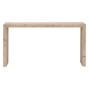 Essentials For Living Reed Reclaimed Pine Wood Console Table, Smoke Gray