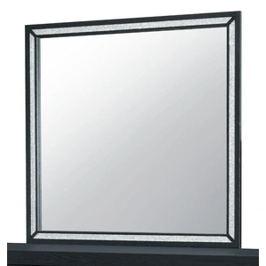 Global Furniture USA Reid Wood Mirror, Black