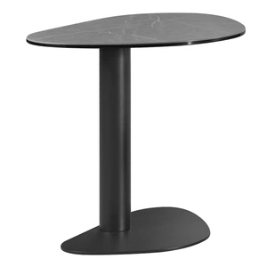 J&M Furniture RH 9698 Ceramic/Metal End Table, Grey/Black