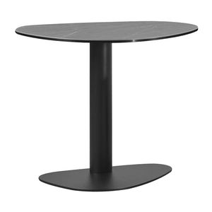 J&M Furniture RH 9698 Ceramic/Metal End Table, Grey/Black