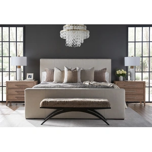 Universal Furniture Bowie Leather Platform Bedroom Set, Markham Frost