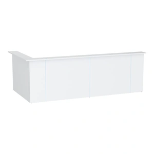 NARBUTAS Nova 131-inch L-Shaped 2-Person Office Reception Desk, Right Hand