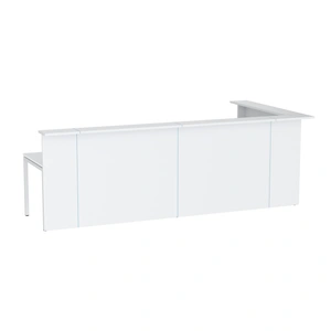 NARBUTAS Nova 131-inch L-Shaped 2-Person Office Reception Desk, Left Hand
