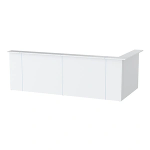 NARBUTAS Nova 131-inch L-Shaped 2-Person Office Reception Desk, Left Hand