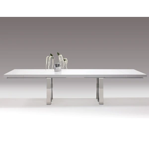 Sharelle Furnishings Roma Lacquer Extendable Dining Table, White