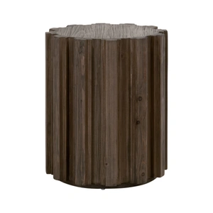 Essentials For Living Roma Wood Accent Table, Drift Brown Pine