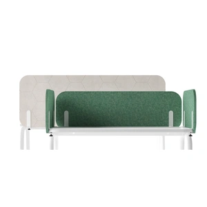 NARBUTAS Round Pet Acoustic Screen for Fixed Single Desk
