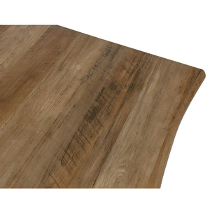LeisureMod Ravenna Modern Rectangular Wood Dining Table, Dark Brown/Black