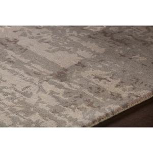 Chandra Rupec Wool/Viscose Rectangular Handmade Rug, Taupe/Brown/Beige