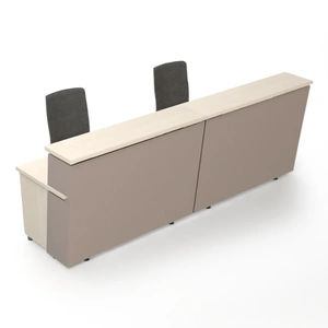 NARBUTAS Tera Straight Customizable Reception Desk w/Metal Legs