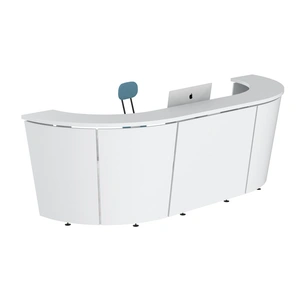 NARBUTAS WRS Tera 132-inch U-Shape Reception Desk, White