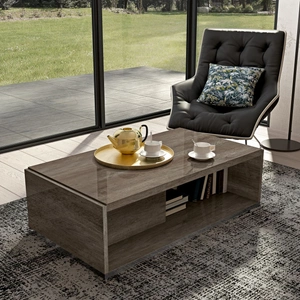 Status, Italy Medea ESF Wood Coffee Table, Vintage Oak