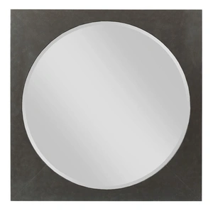 Kincaid Modern Forge Square Metal Mirror, Sandy Brown