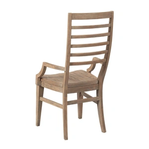 Kincaid Modern Forge Canton Wood Ladder Back Arm Chair, Sandy Brown