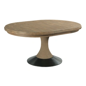 Kincaid Modern Forge Lindale Round Wood Extendable Dining Room Set, Sandy Brown