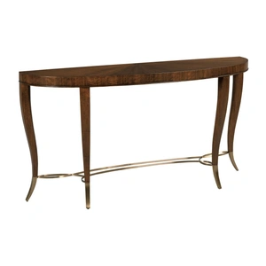American Drew Vantage Demilune Wood Console Table, Walnut