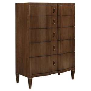 American Drew Vantage Stafford Wood Chest w/5 Drawers, Walnut