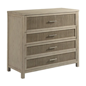American Drew West Fork Norris Wood Chest w/4 Drawers, Aged Taupe