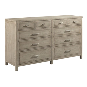 American Drew West Fork Parks Wood Dresser w/8 Drawers, Aged Taupe