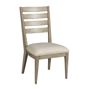 American Drew West Fork Brinkley Fabric/Wood Side Chair, Aged Taupe/Beige