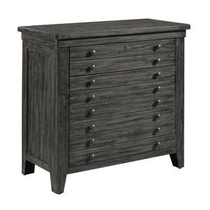 Kincaid Acquisitions Brimley Map Bachelors Wood Chest w/4 Drawers