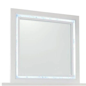 Global Furniture USA Santorini Mirror, Metallic White