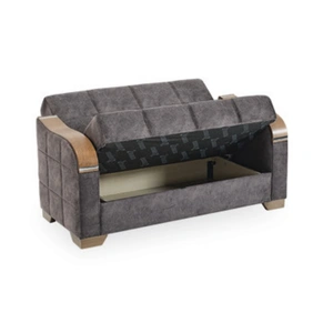 Casamode Saphire Microsuede Convertible Storage Loveseat
