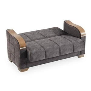Casamode Saphire Microsuede Convertible Storage Loveseat