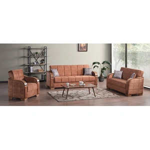 Casamode Saphire Microsuede Convertible Storage Living Room Set