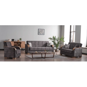 Casamode Saphire Microsuede Convertible Storage Living Room Set