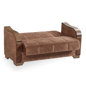Casamode Saphire Microsuede Convertible Storage Loveseat