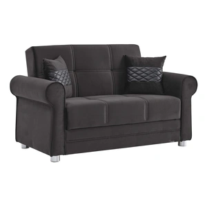 Casamode Sara Microfiber Fabric Convertible Loveseat