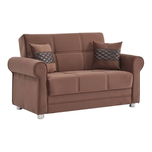 Casamode Sara Microfiber Fabric Convertible Loveseat