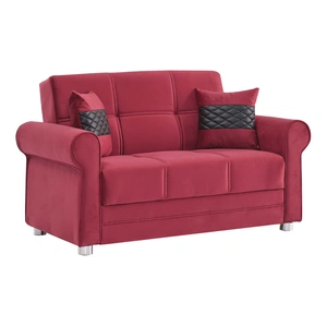 Casamode Sara Microfiber Fabric Convertible Loveseat