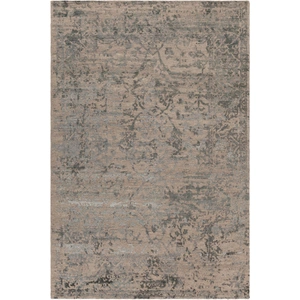 Chandra Sasha Wool/Viscose Rectangular Hand-knotted Rug, Composition 2