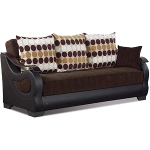 Empire Furniture, USA Illinois Microfiber Fabric/Vinyl Storage Sofabed, Brown