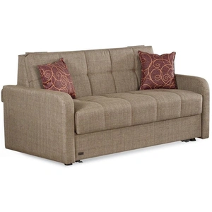 Empire Furniture, USA Madrid Fabric Storage Sofabed, Brown